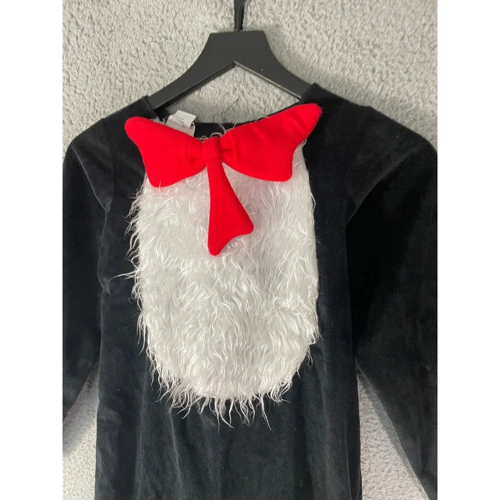 Dr Seuss Cat in the Hat Kids Costume Bodysuit Hat Set Small Black Red White